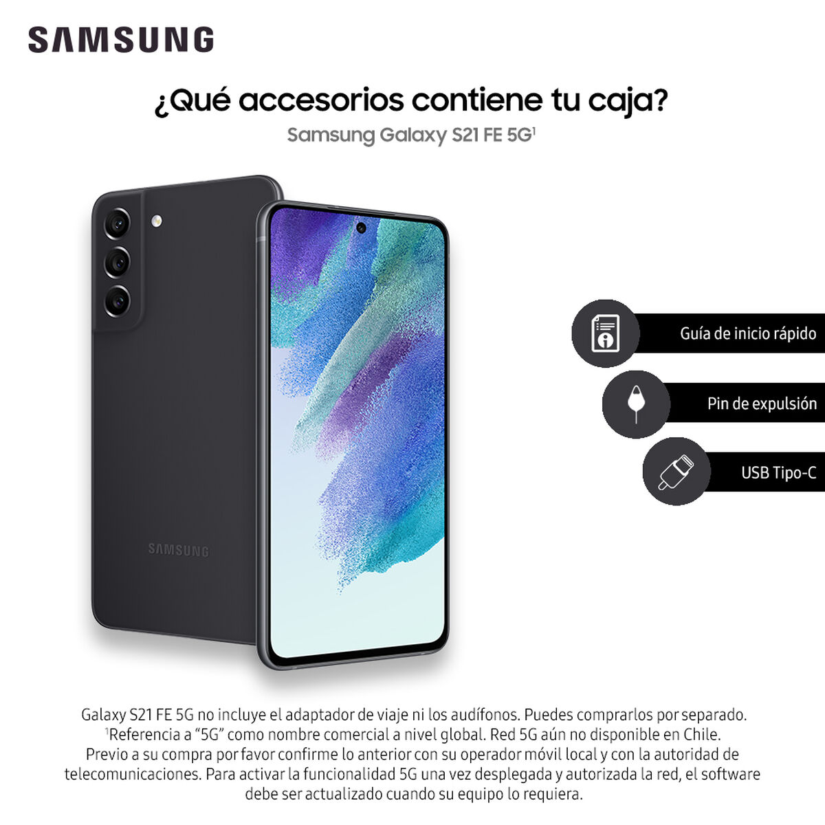 Celular Samsung Galaxy S21 FE 5G 256GB 6,4" Graphite Liberado