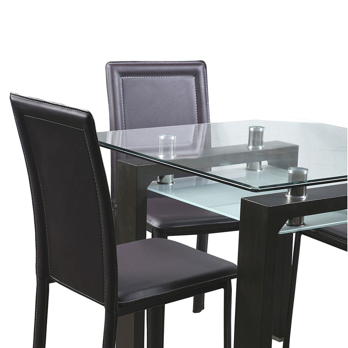 Juego de Comedor Spazzio Prisma Cuadrado 4 Sillas
