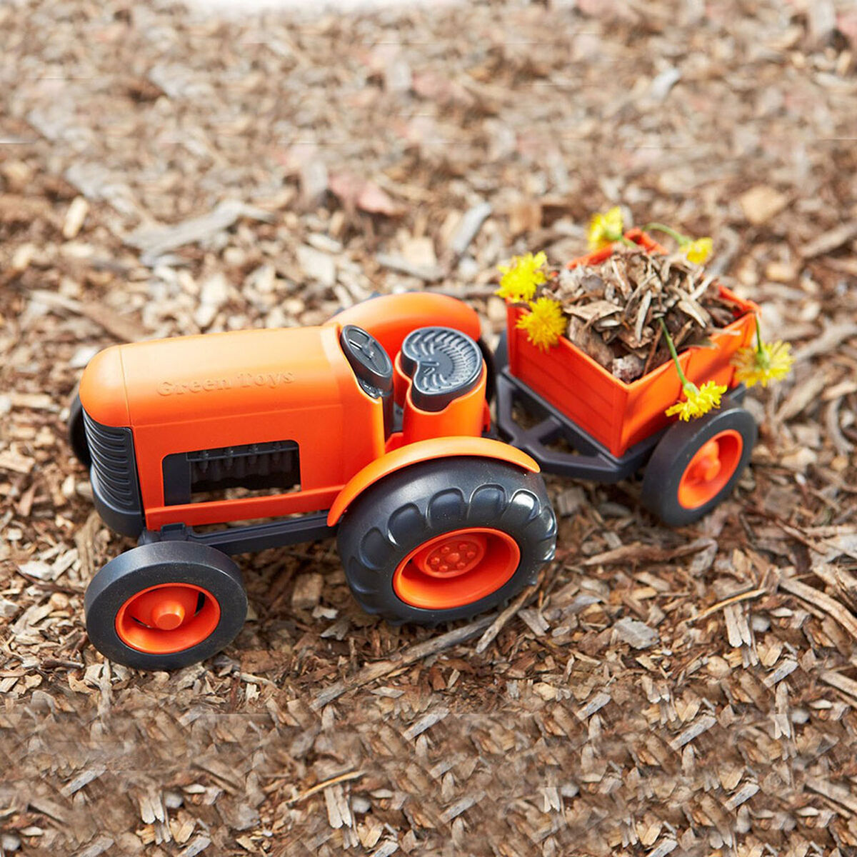 Tractor Naranjo Green Toys