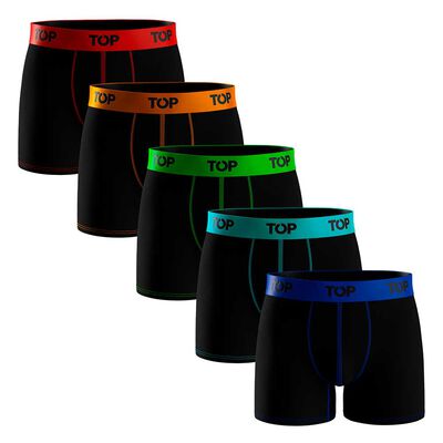 Imagen 1 del producto Pack 5 Bóxer Medio Colección Skins Algodón Hombre Top Color-1