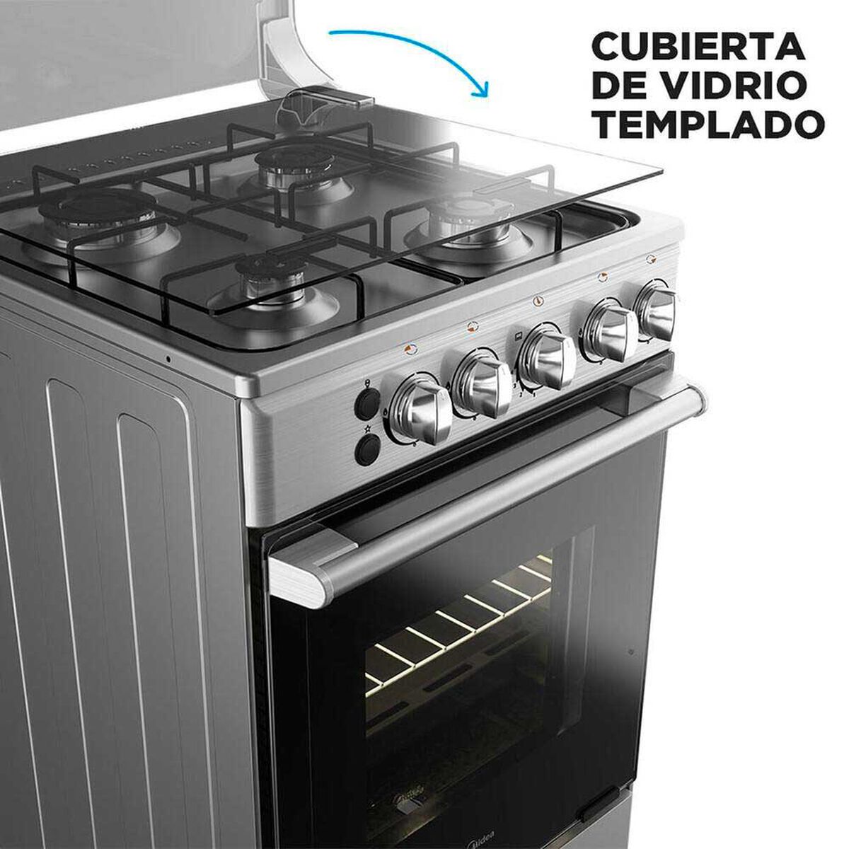 Cocina a Gas Midea MCG-4QSG20NS 4 Quemadores