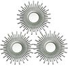 Set 3 Espejos Plástico Vgo para Colgar Circular 25 cm Plateado
