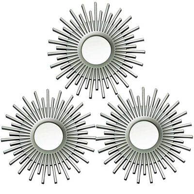Imagen 2 del producto Set 3 Espejos Plástico Vgo para Colgar Circular 25 cm Plateado