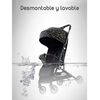 Coche de Paseo Últra Compacto con Accesorios Lubabycas Negro
