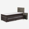 Cama Nido Rosen 1,5 Plazas Ergo T + Respaldo + Velador Tabor Grafito