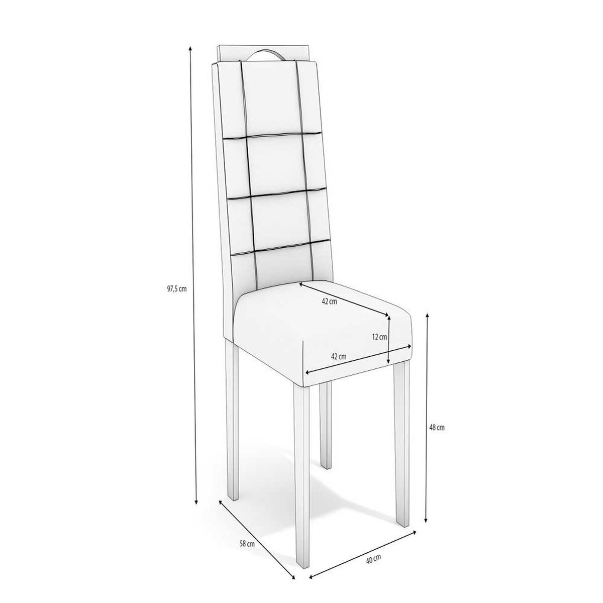Comedor Yardas Pizza 4 Sillas Off White