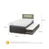 Cama Nido CIC 1,5 Plazas Excellence Plus + Respaldo Munich Olivo