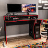 Escritorio Gamer Vekkahome Solid Negro Rojo