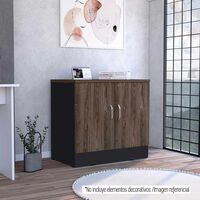 Mueble Archivador TuHome Home Office Negro Soft Coñac