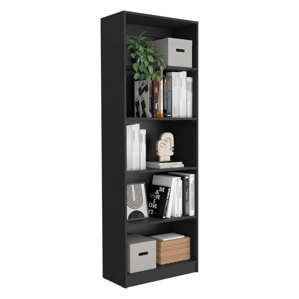 Estante 2 Puertas + Estante 5 Repisas + 2 Complementos TuHome Home Wengue