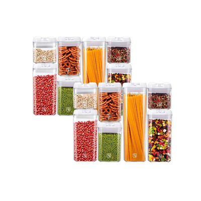 Pack 14 Contenedores de Alimento Simplit Herm&eacute;ticos Pl&aacute;stico Blanco