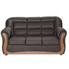 Juego de Living Muebles M&E Valdivia  Sofá 3 Cuerpos + Dos Sillones 1 Cuerpo Chocolate