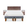 Cama Europea CIC Base Dividida 2 Plazas Excellence Plus + Respaldo + 2 Veladores