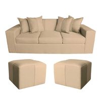 Sofa + 2 Pouff A&M Home Maxi Beige