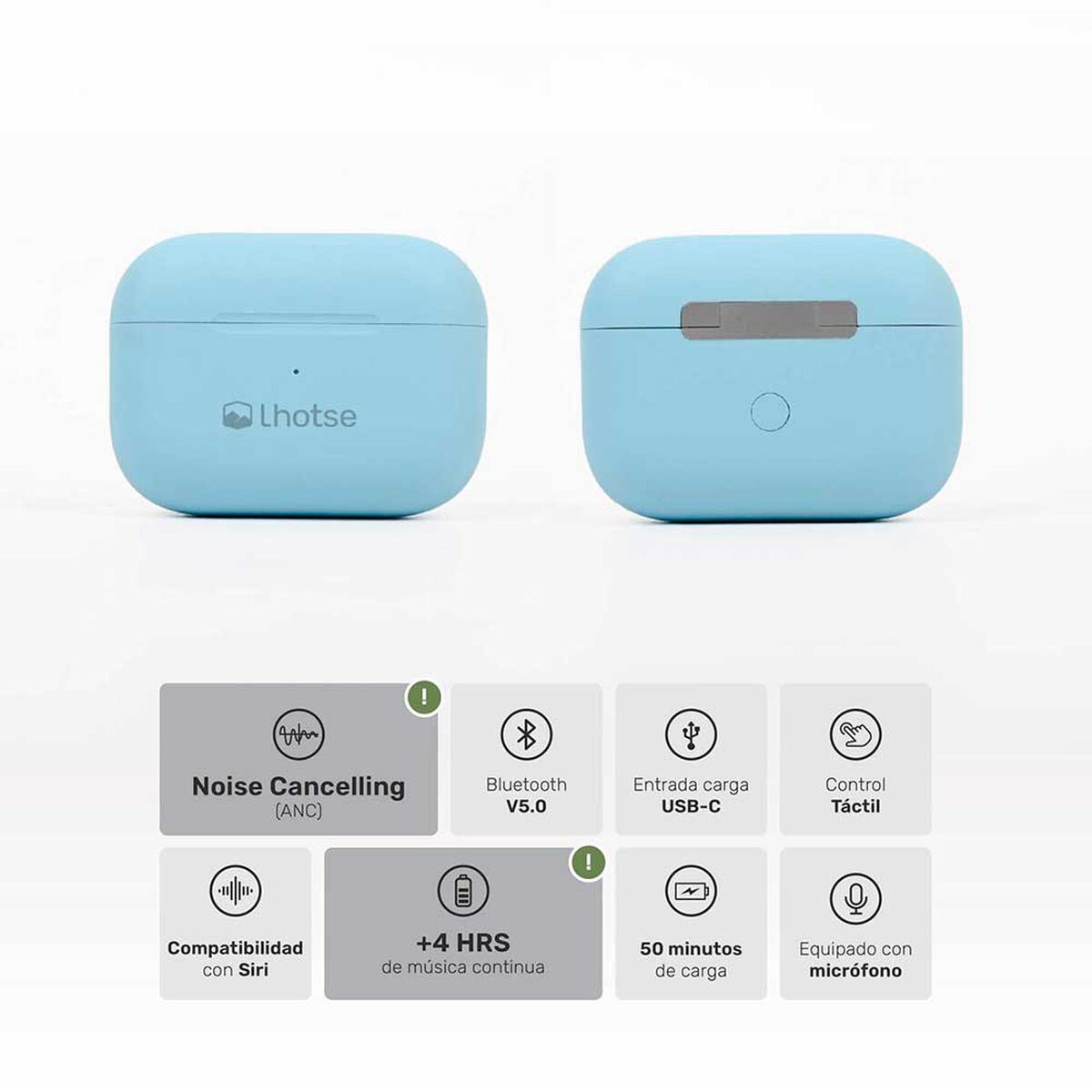 Audífonos Inalámbrico Lhotse RM7 Pro Celeste