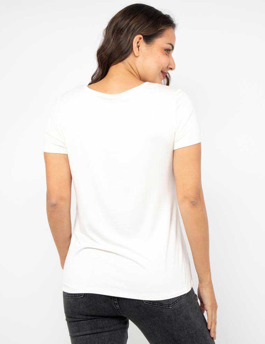 Polera Con Estampado Manga Corta Mujer Zibel