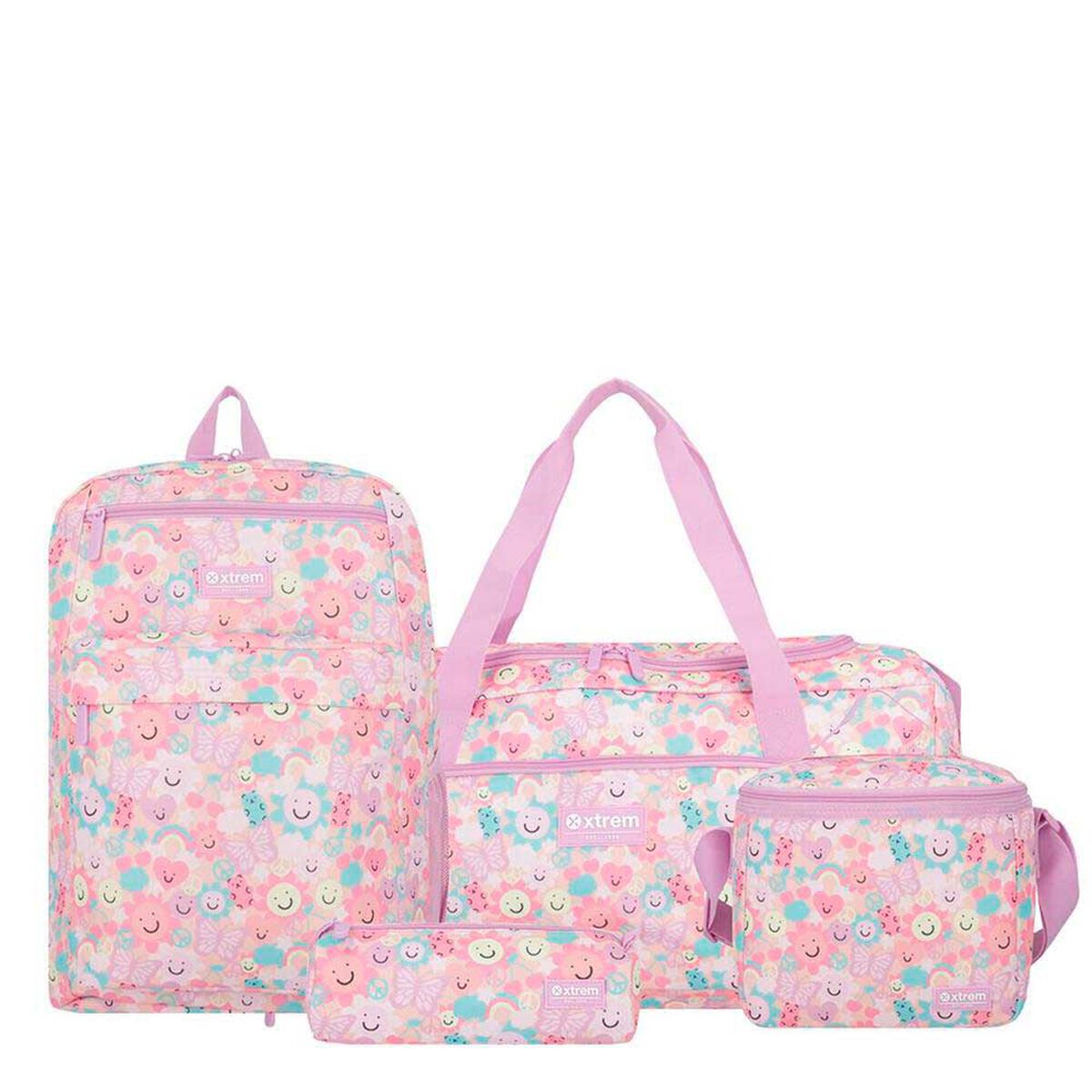 Megapack 2.0 5XT Mochila Ni&ntilde;a Xtrem Flores Rosado