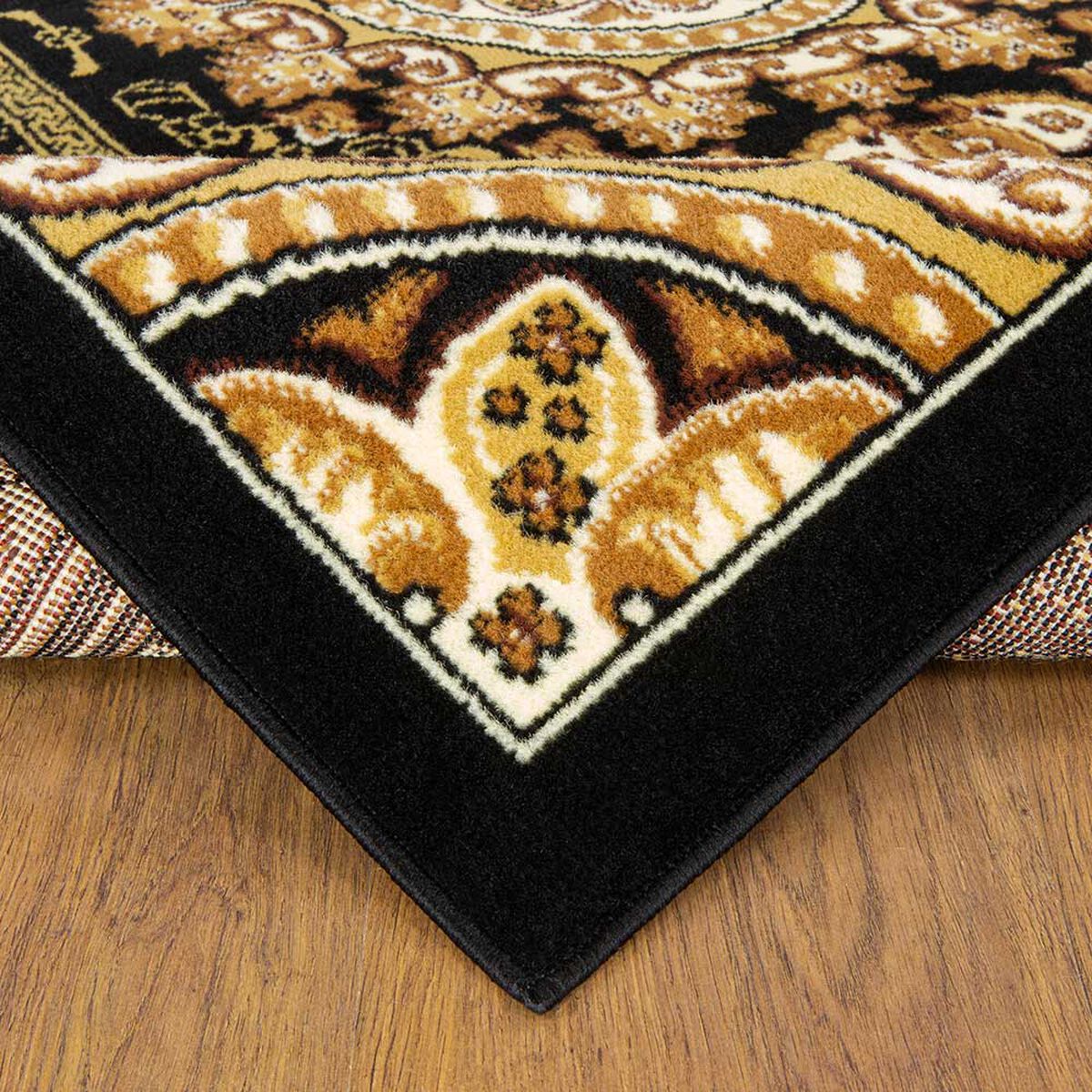 Alfombra Modalfo Kashan King Negro 123 x 185 cm