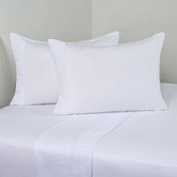 Juego de Sábanas American Family 2 Plazas Plizada Blanco