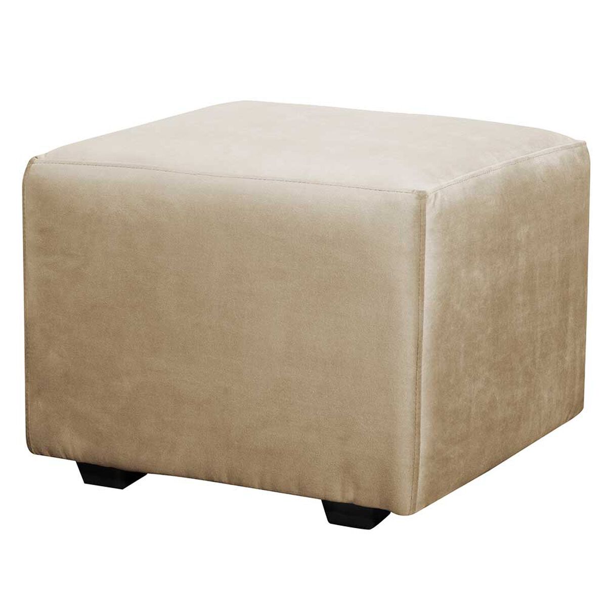 Juego de Living Diseño A&M Home Loreto Sofá 3 Cuerpos + 2 Pouf 1 Cuerpo  Beige Felpa