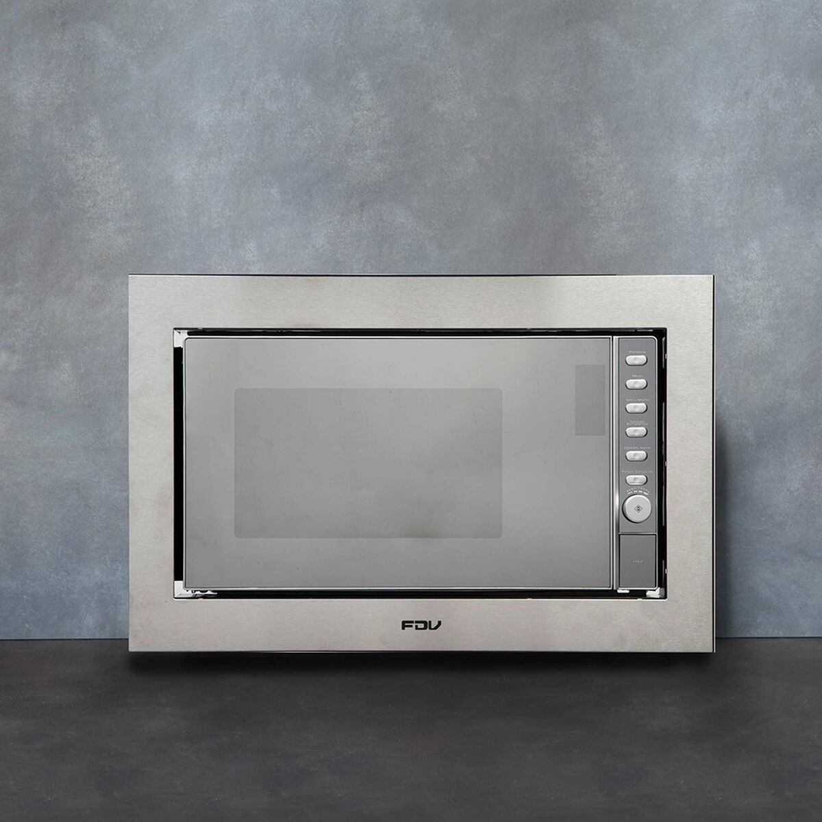 Microondas Empotrable FDV Silver c/Marco Inox 25 lts.