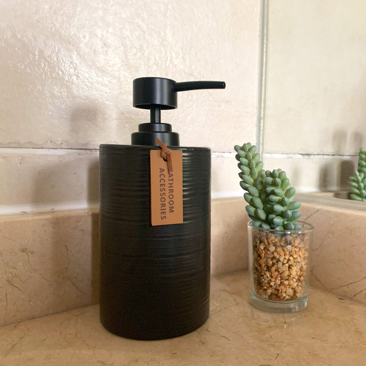 Set 4 Piezas Accesorios de Baño Simplit Cerámica Negro