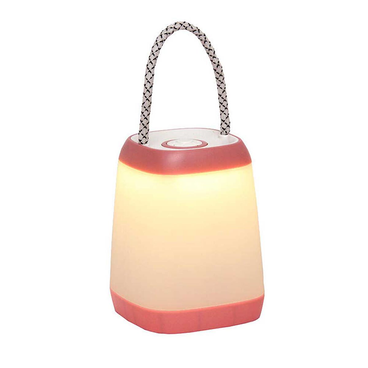Fanal con Vela Led Pl&aacute;stico Vgo  12.5 x 10 cm Rosado
