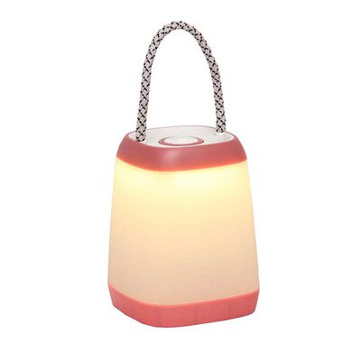 Fanal con Vela Led Plástico Vgo  12.5 x 10 cm Rosado