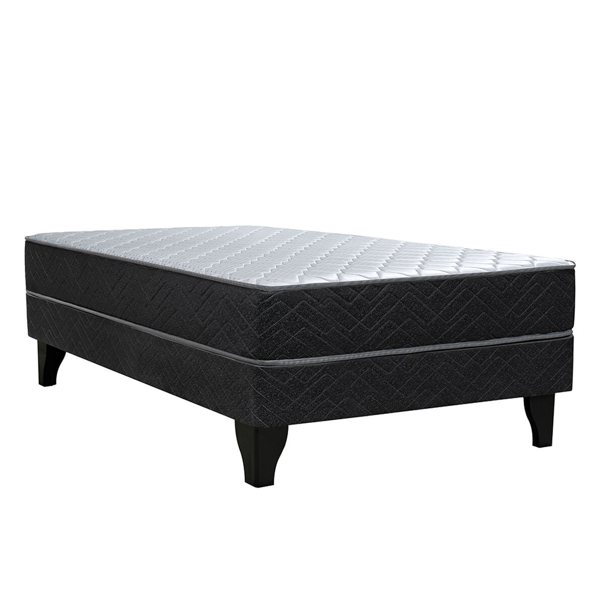 Combo Celta Cama Europea 1,5 Plaza Cádiz 190 x 105 cm + Respaldo + Velador Casanova 1,5 Plazas Jequitiba