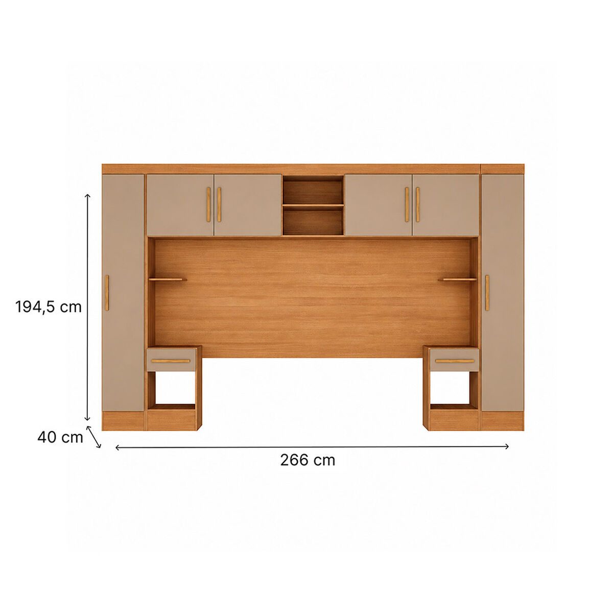 Closet Modular Di Poretti Design Genius 2 Cajones 4 Puertas Capuccino