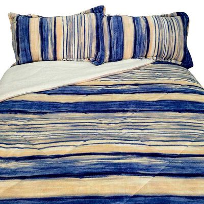 Plumón Coral Estampado Illusions King Jacaranda