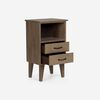 Cama Europea Rosen 2 Plazas Pratta + Respaldo + 2 Veladores Sicilia