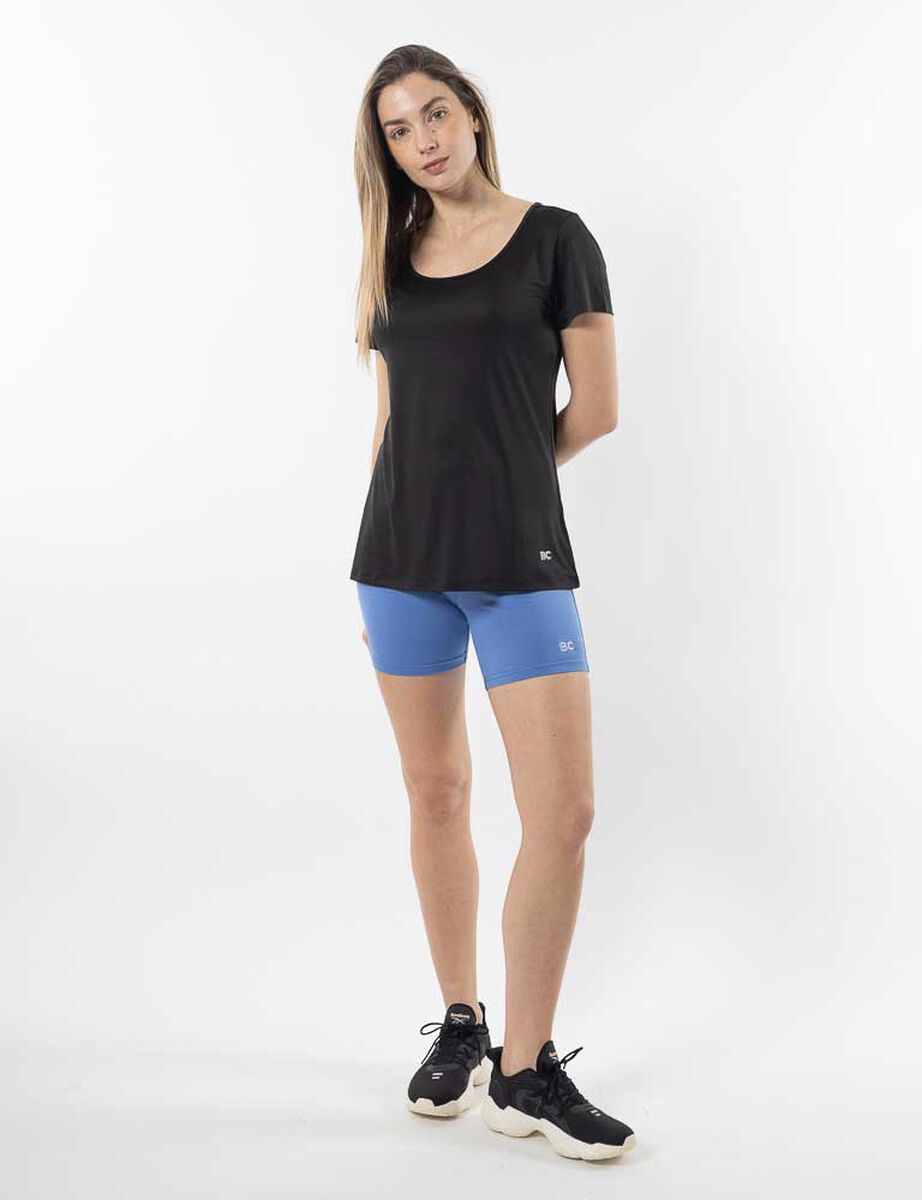 Polera Deportiva Manga Corta Mujer Black County