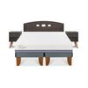 Cama Europea CIC Base Dividida 2 Plazas Excellence Plus + Respaldo + 2 Veladores Gales