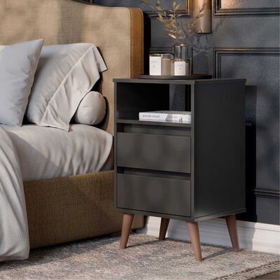 Imagen 1 del producto Velador Onessta Roma 2 Cajones Negro