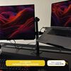 Soporte de Escritorio Levo Brazo Doble Monitor Negro