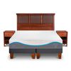 Cama Europea CIC Base Dividida King Alaska + Respaldo + 2 Veladores