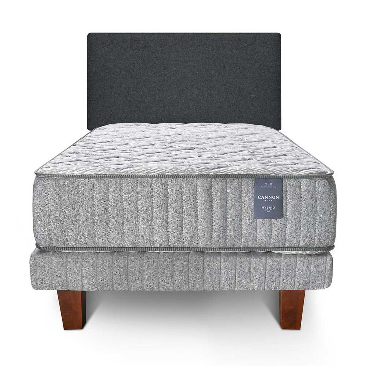 Cama Europea Cannon 1,5 Plazas Hybrid Visco