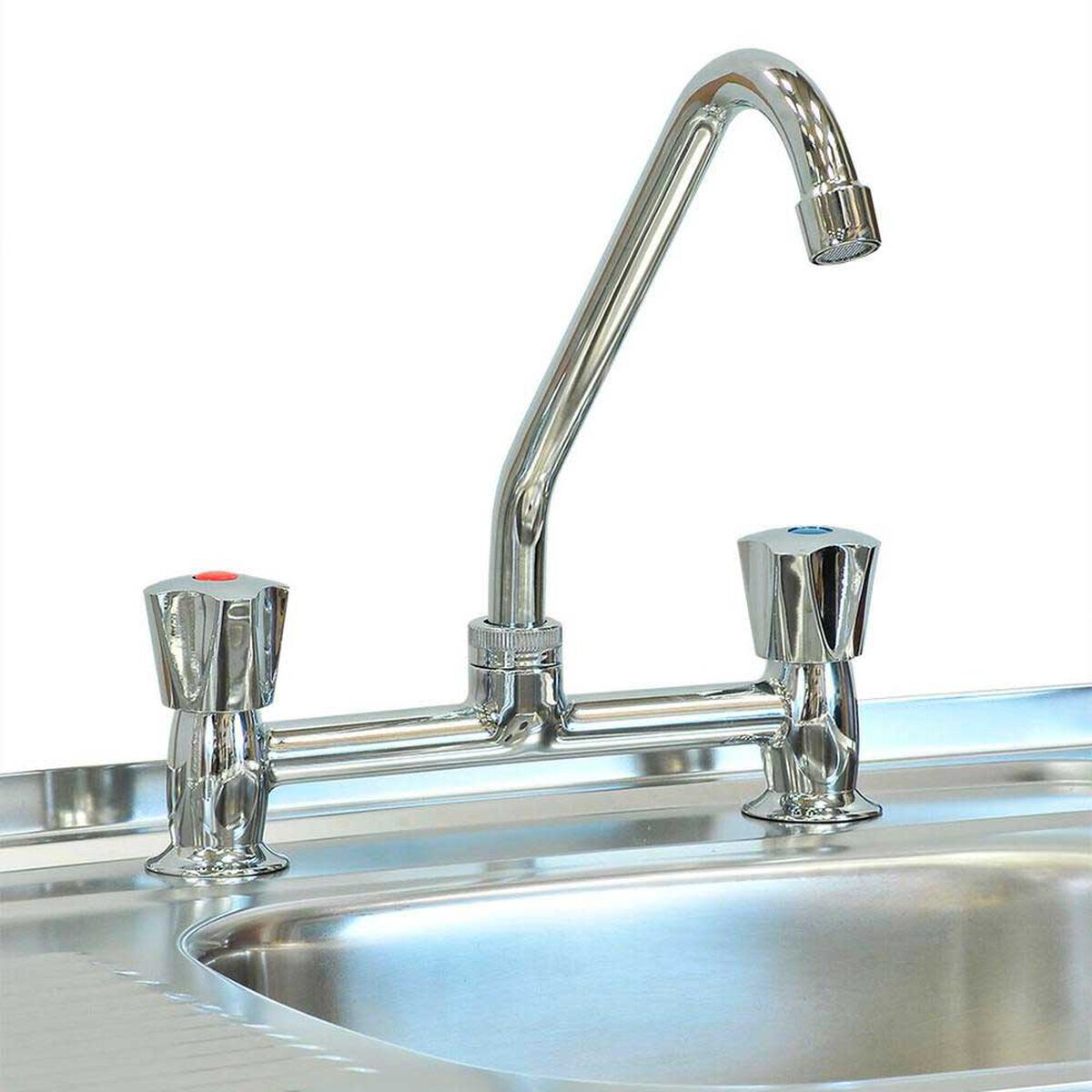 Kit Mueble de Lavaplatos + Lavaplatos Mobikit Blanco 2 Puertas