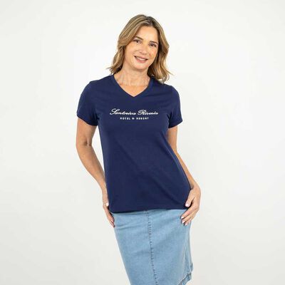 Polera Manga Corta Mujer Portman Club Navy
