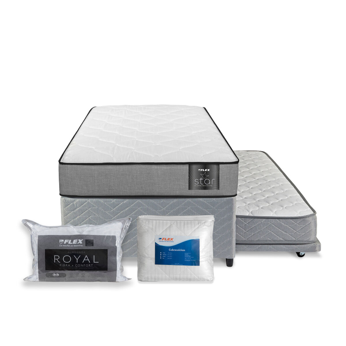 Divan Flex 1,5 Plazas Star + 1 Almohada + 1 Cubrecolchón