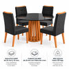 Juego de Comedor Roca York 4 Sillas Negro Canela