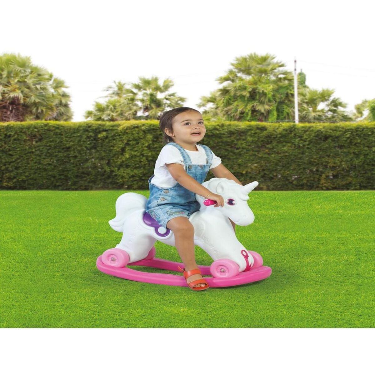 Unicornio Mecedor Con Ruedas Dolu