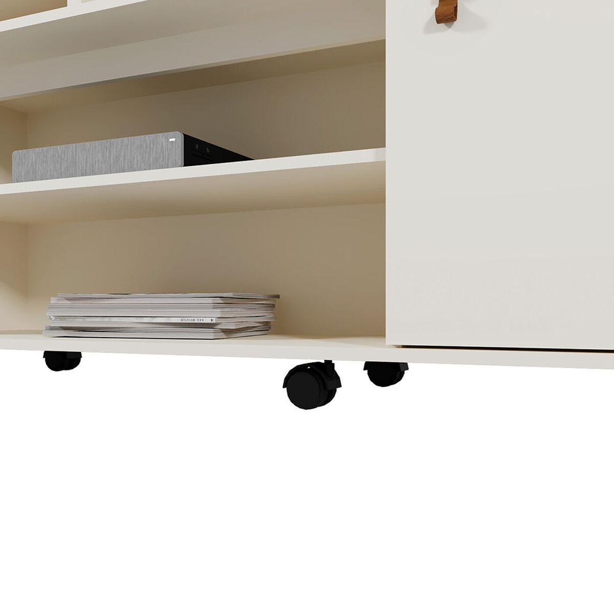 Rack TV Vekkahome Montana 65" Pulgadas Blanco