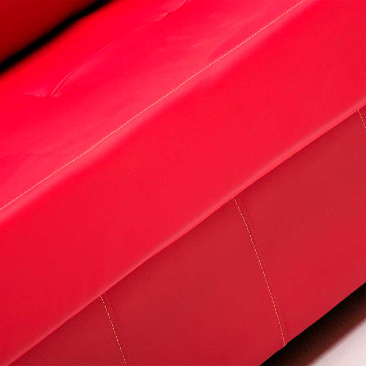 Sof&aacute; Cabsur Caburga 3 Cuerpos PU Rojo