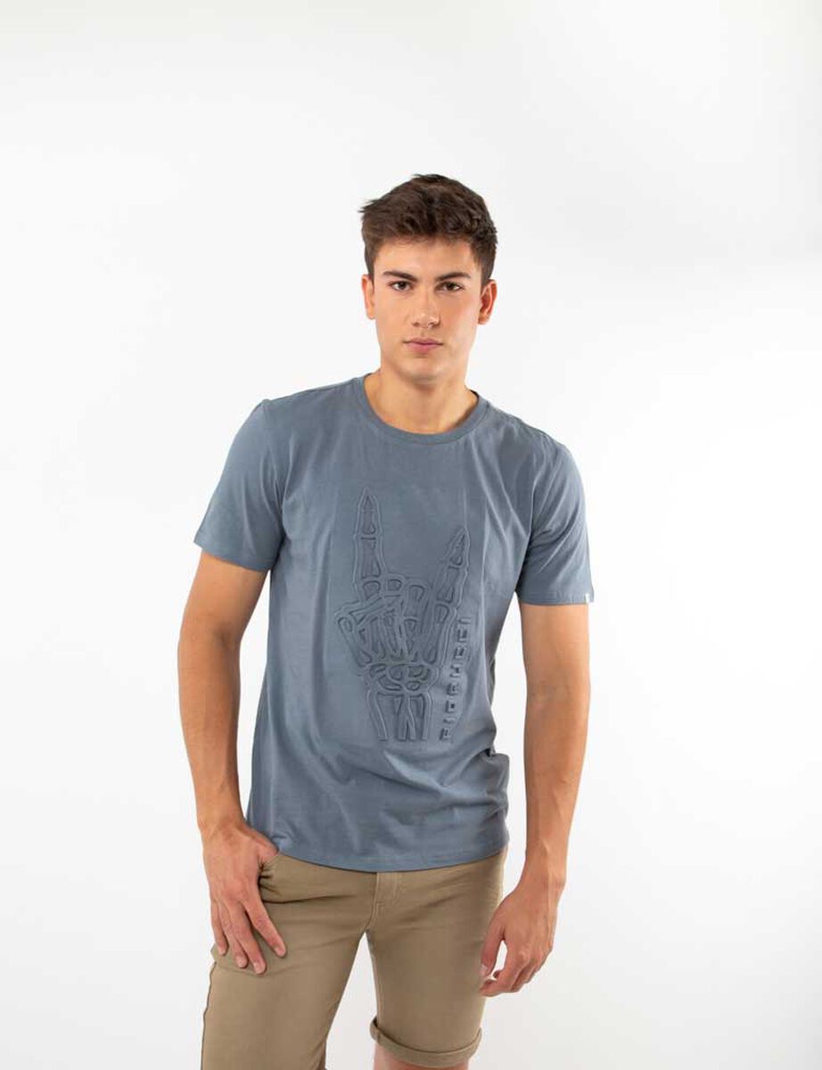 Polera Relieve Manga Corta Hombre Fiorucci