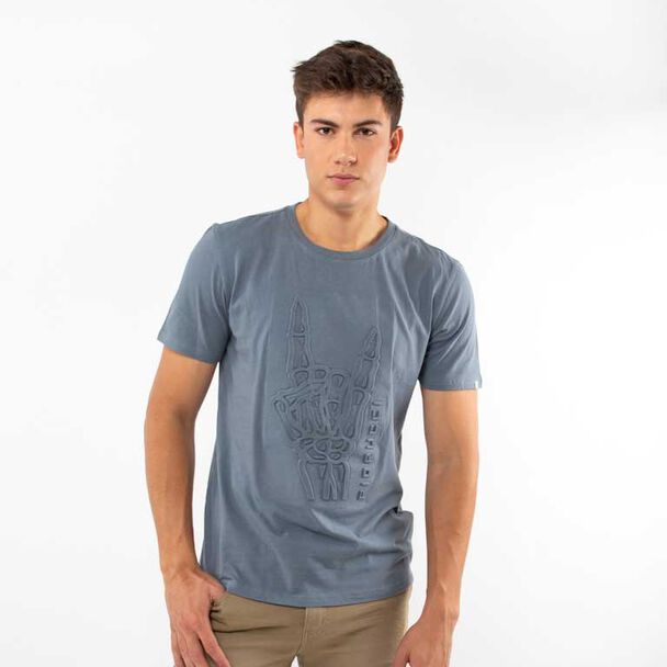 Polera Relieve Manga Corta Hombre Fiorucci