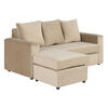 Sofá Seccional Bodevir BI-L 3 Cuerpos Beige