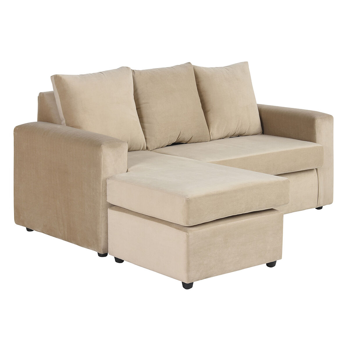Sofá Seccional Bodevir BI-L 3 Cuerpos Beige