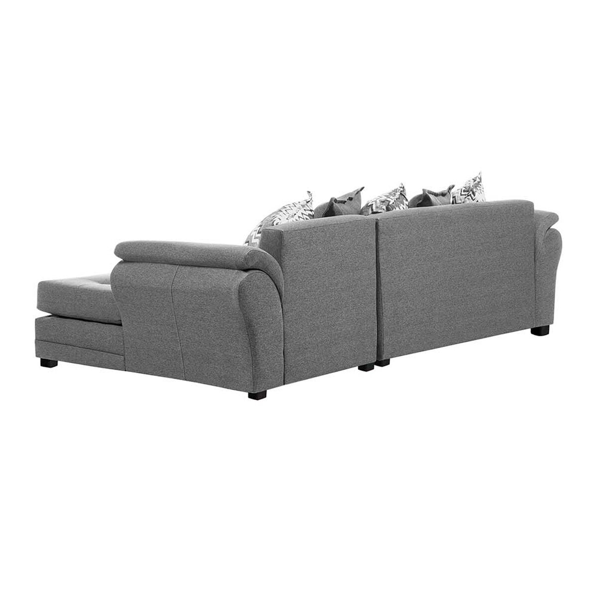 Sof&aacute; Seccional Derecho Living Factory Mustang 4 Cuerpos Gris